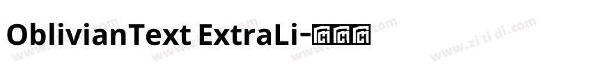 OblivianText ExtraLi字体转换